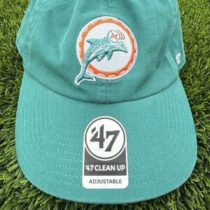 New '47 Miami Dolphins NFL Aqua Blue Baseball Cap Hat OSFA Adjustable Strapback